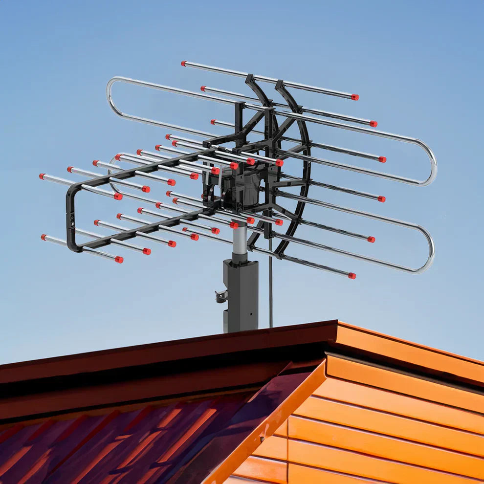Antenna TV da esterno a lunga portata oltre 500 miglia con radio UHF/VHF/FM