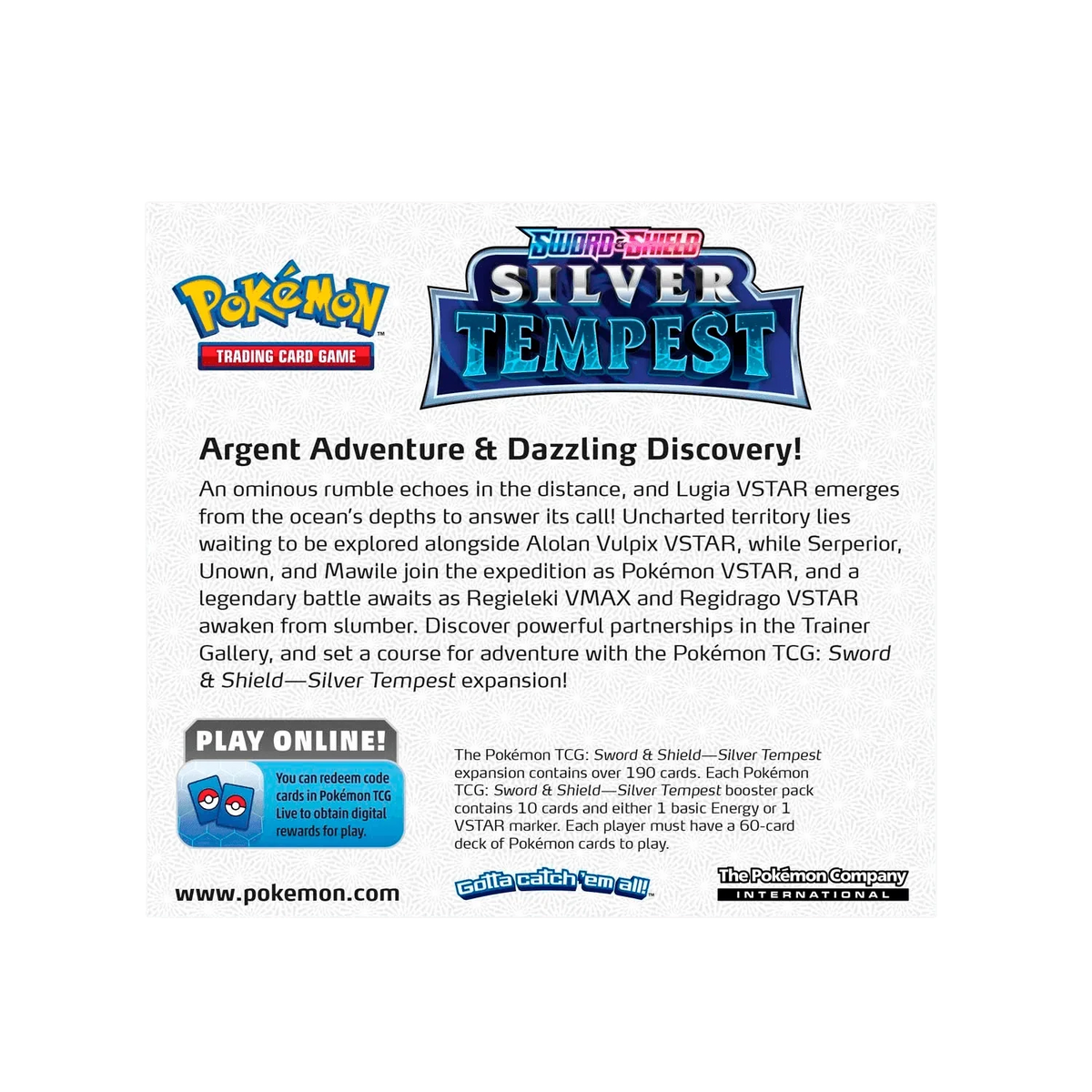 Pokemon TCG - Sword & Shield - Silver Tempest - Booster Box (36x Packs)