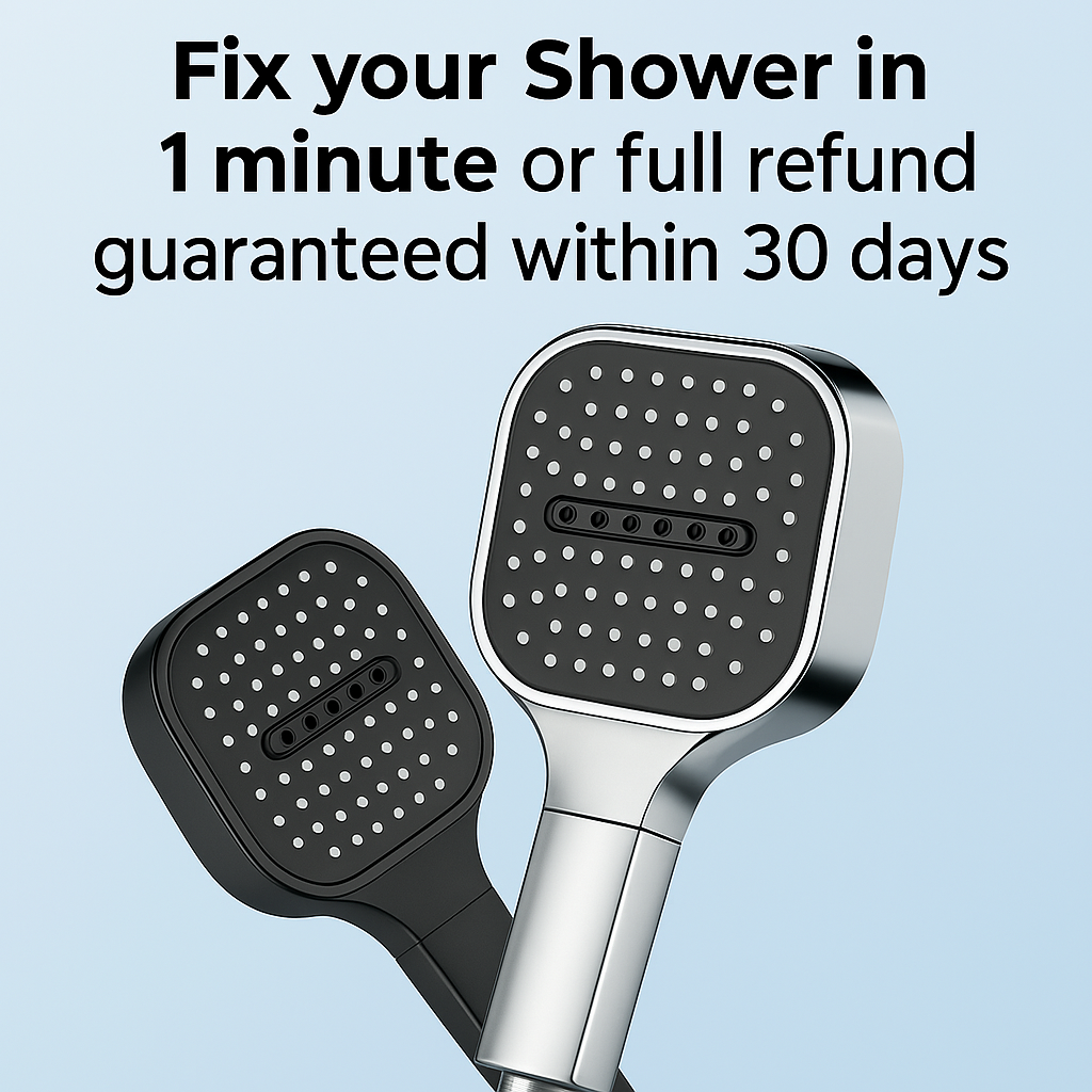 Puili | High-Pressure Shower Head | Turbo-Boost Technology & Advanced Filtration for Healthier Skin and Hair