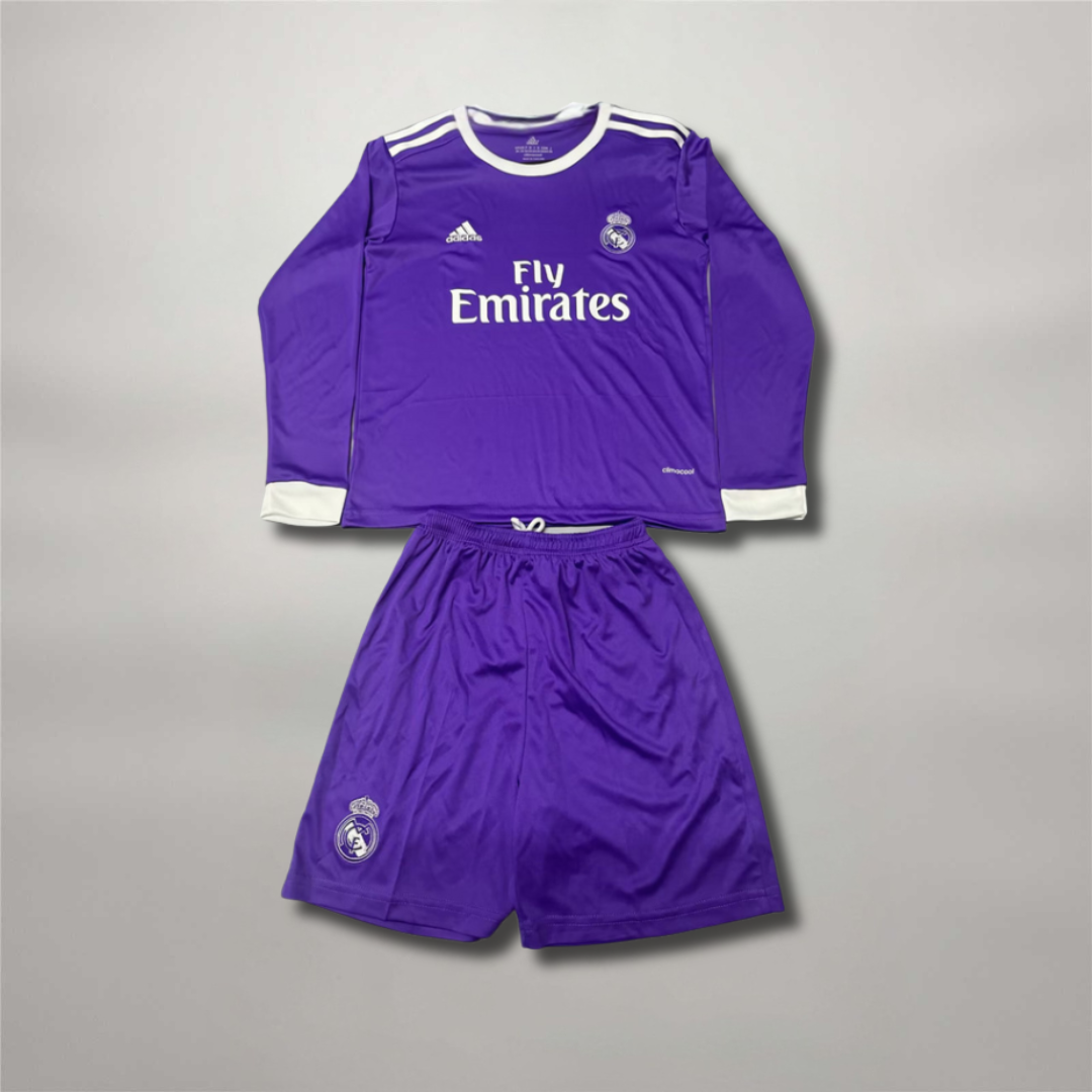 Real Madrid Third Full Kit Long Sleeve 2016/17 - Kids
