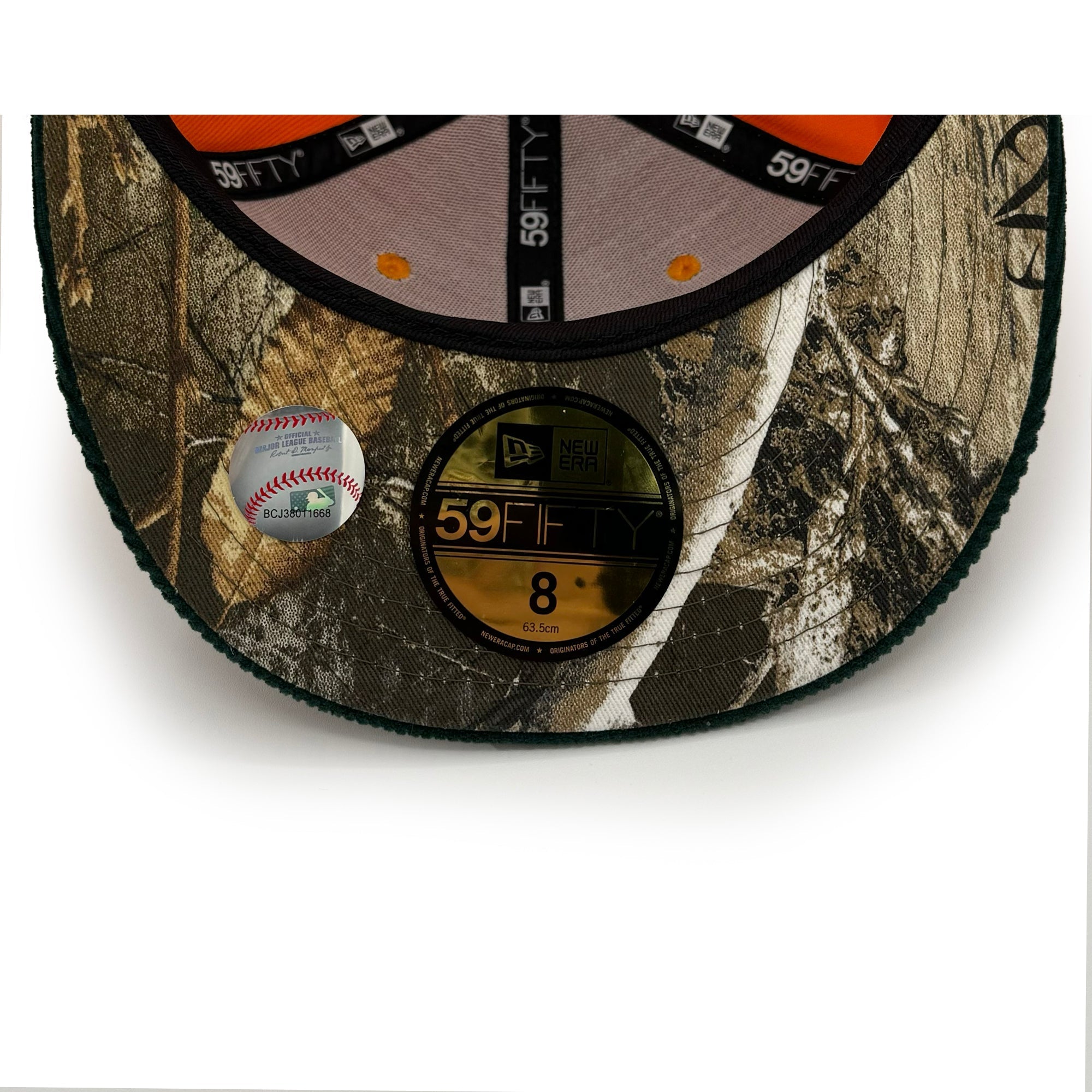 Cappello Fitted 59FIFTY in Velluto a Coste Arancione e Forest REALTREE® San Francisco Giants