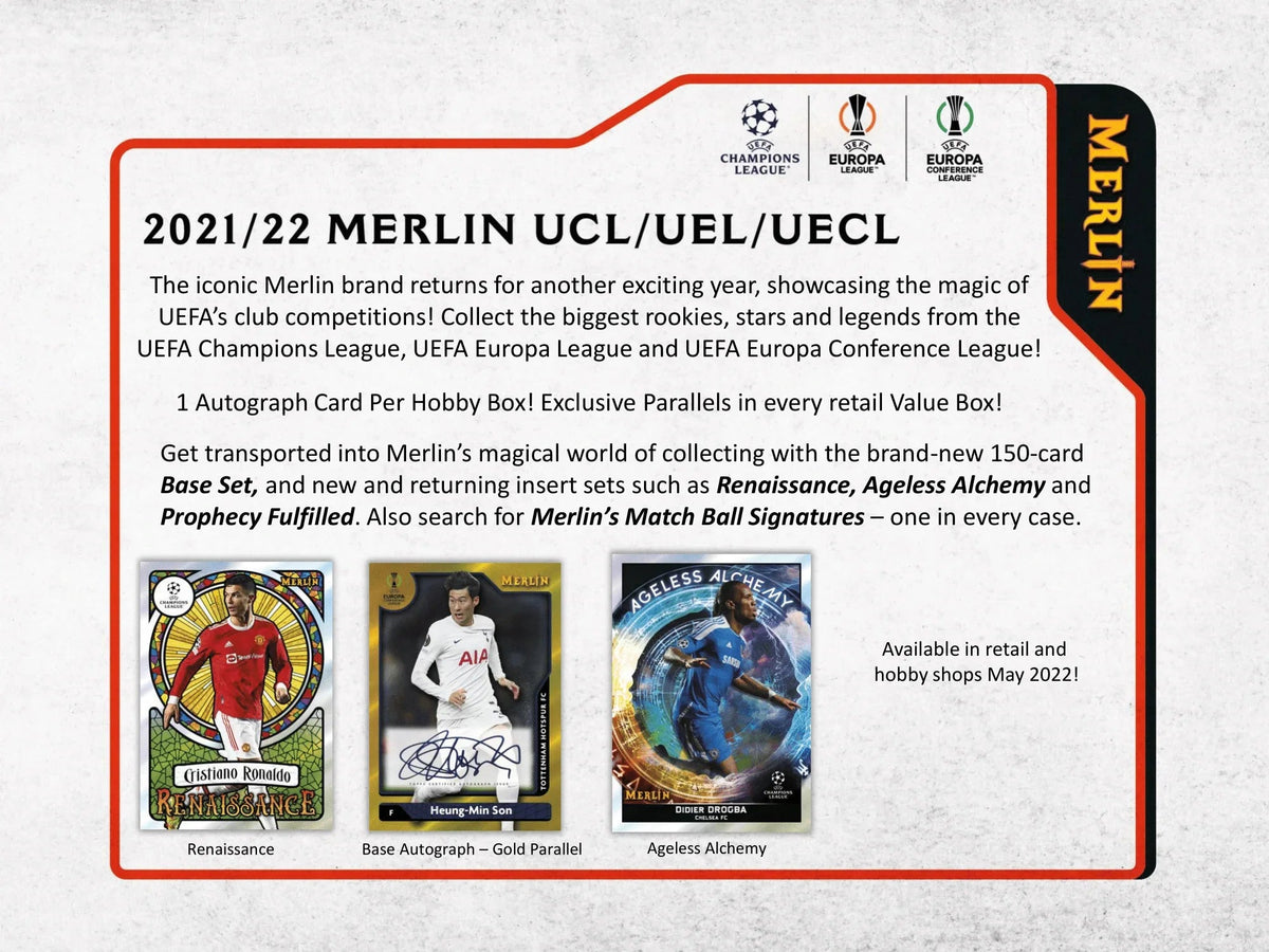 Topps - 2021/22 Chrome Merlin UEFA Champions League Football (Soccer) - Hobby Box