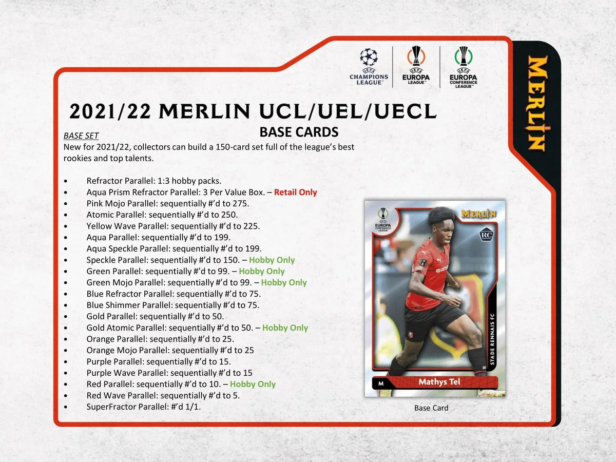 Topps - 2021/22 Chrome Merlin UEFA Champions League Football (Soccer) - Hobby Box