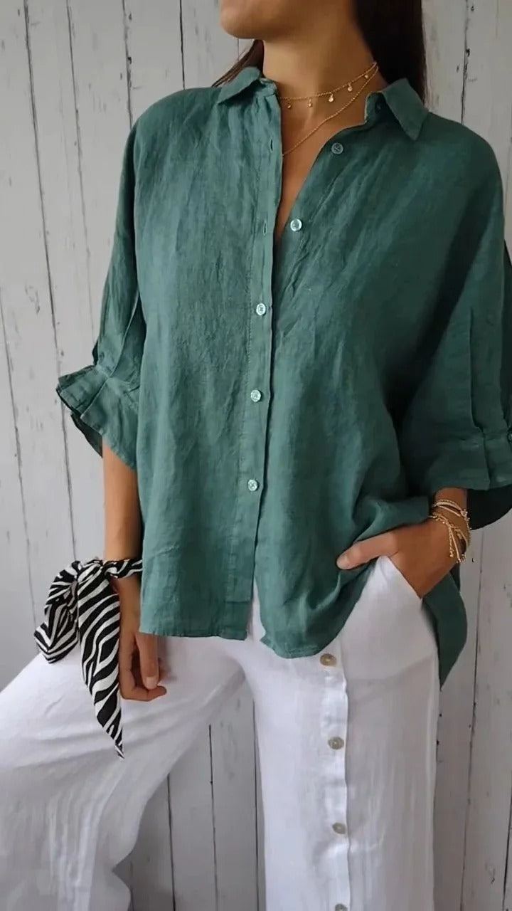 Daniela | Casual shirt in cotton and linen