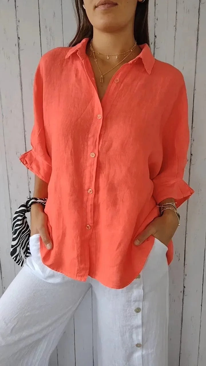 Daniela | Casual shirt in cotton and linen