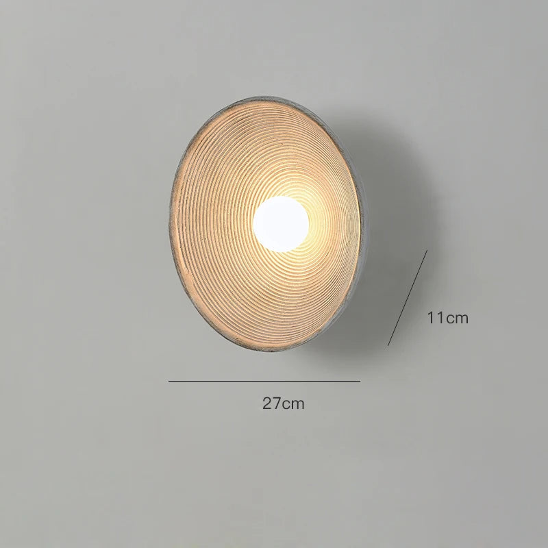 Retro Resin Ceramic-style Round Wall Sconce LED 1-light