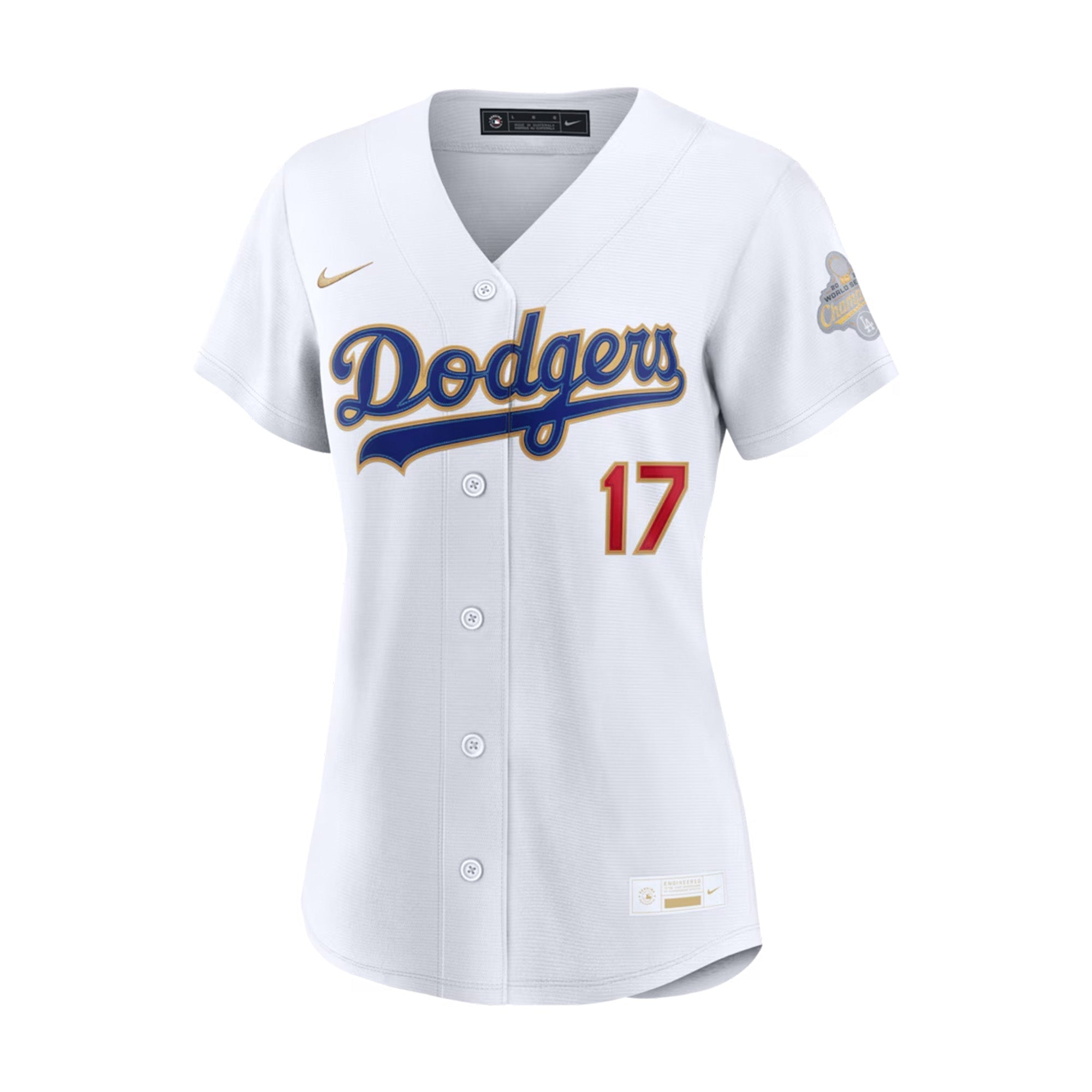 Women's Los Angeles Dodgers Shohei Ohtani 2026 Gold Collection White Stadium Jersey