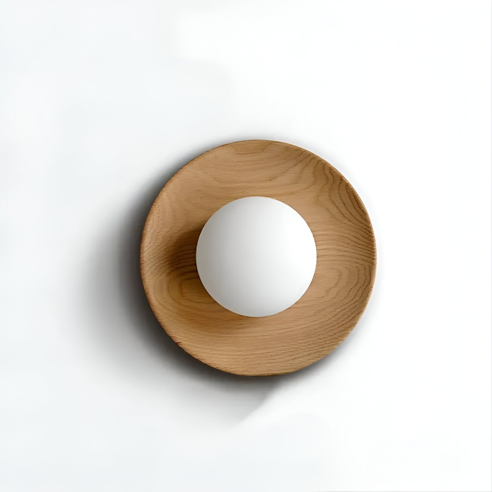 Nordic Wood Globe Wall Sconce LED 1-Light