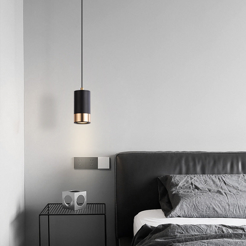 Lampada a sospensione colonna in ferro minimalista nordica 1 luce