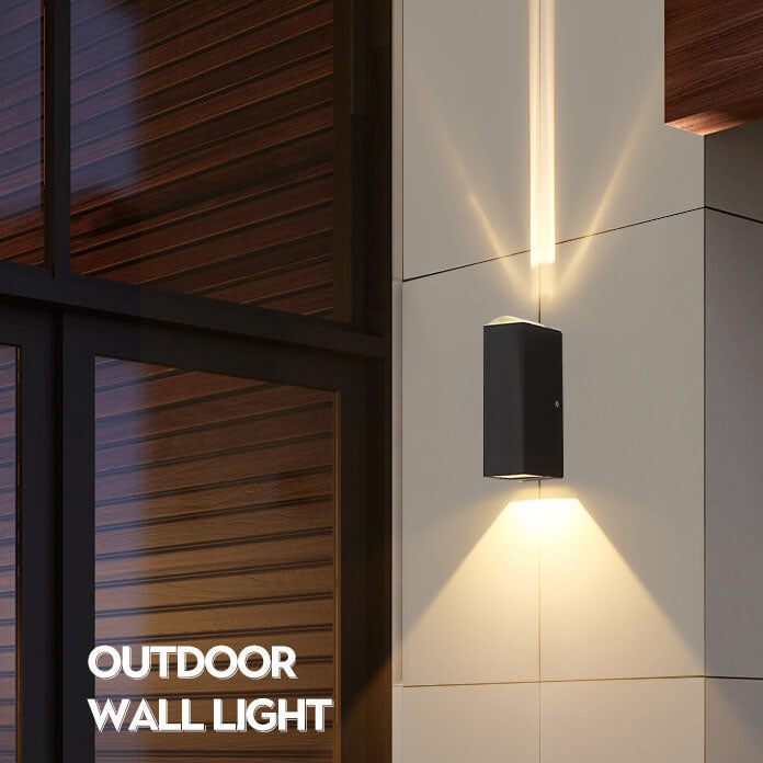 Applique da parete rettangolare moderna LED per esterni IP65 1 luce