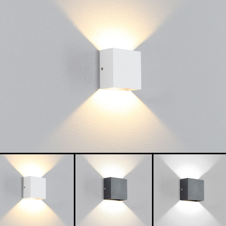Applique da parete moderna quadrata con LED 1 luce
