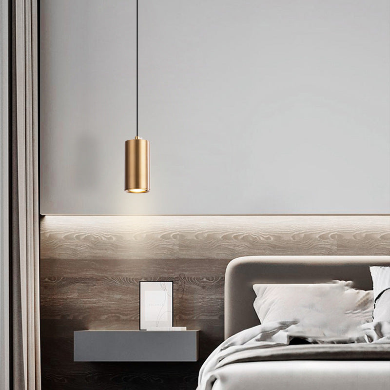 Lampada a sospensione colonna in ferro minimalista nordica 1 luce