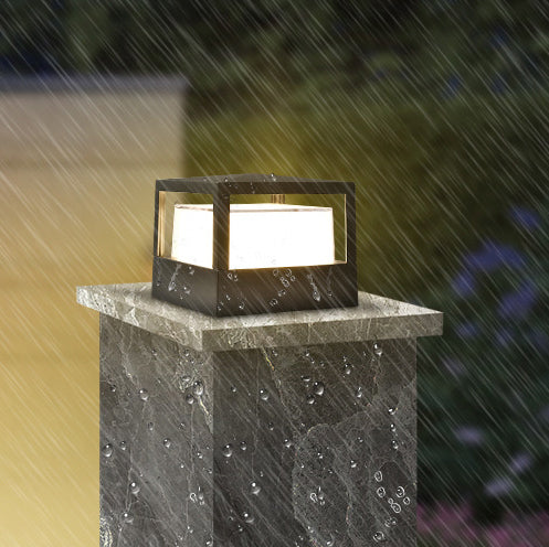 Lampada da esterno moderna quadrata impermeabile con LED per paesaggio