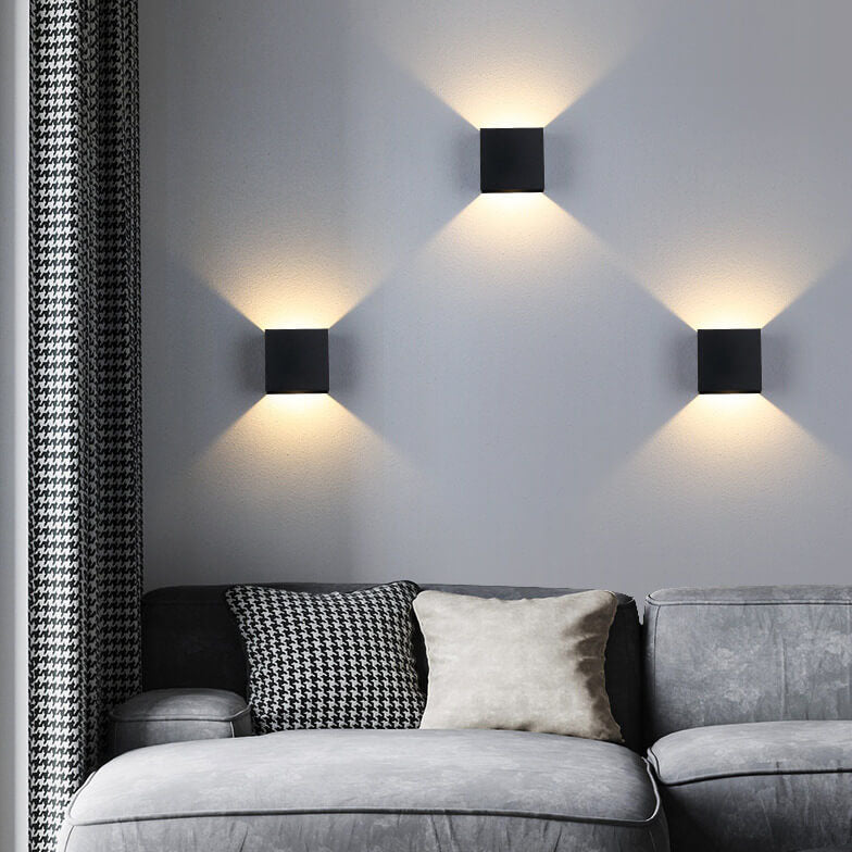 Applique da parete moderna quadrata con LED 1 luce