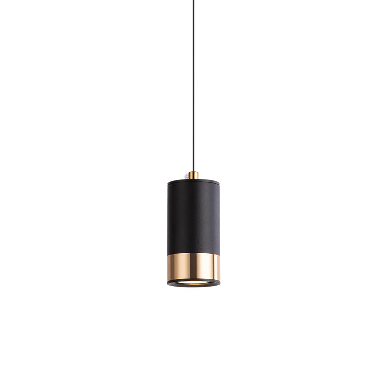 Lampada a sospensione colonna in ferro minimalista nordica 1 luce