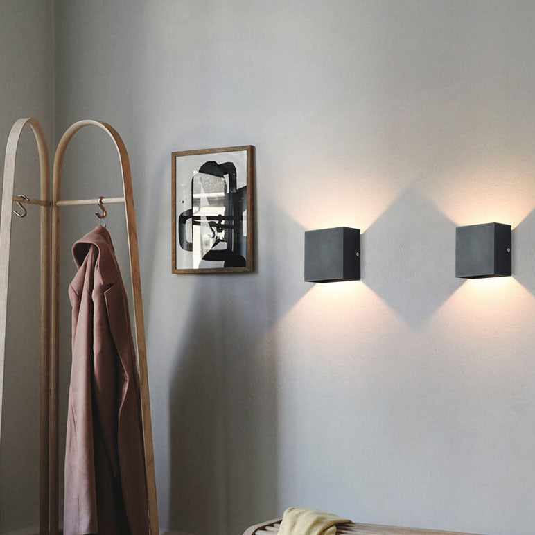 Applique da parete moderna quadrata con LED 1 luce