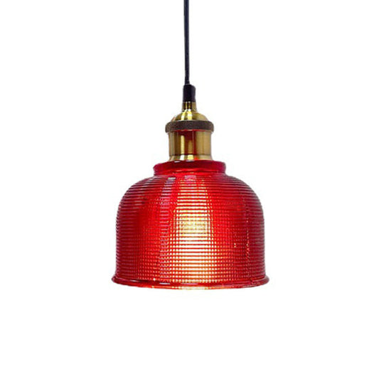 Vintage Textured Glass Pendant 1-Light