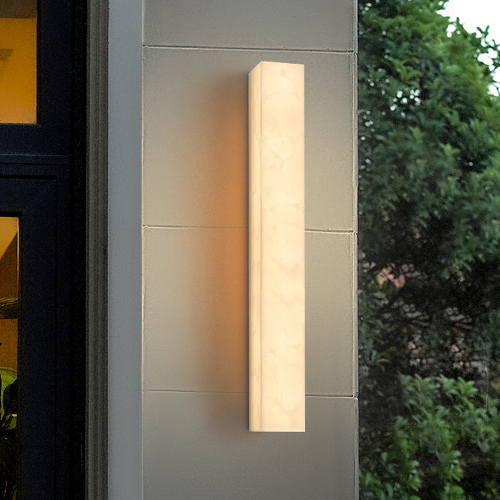 Lampada da parete moderna cilindrica in pietra di travertino per esterni LED 1 luce