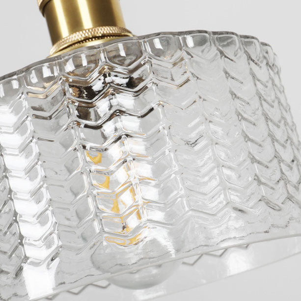 Lampada a sospensione rotonda giapponese in ottone e vetro a 1 luce