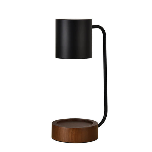 Japanese Wood 1-Light Dimmable Wax Melting Table Lamp