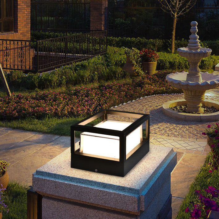 Lampada da esterno moderna quadrata impermeabile con LED per paesaggio