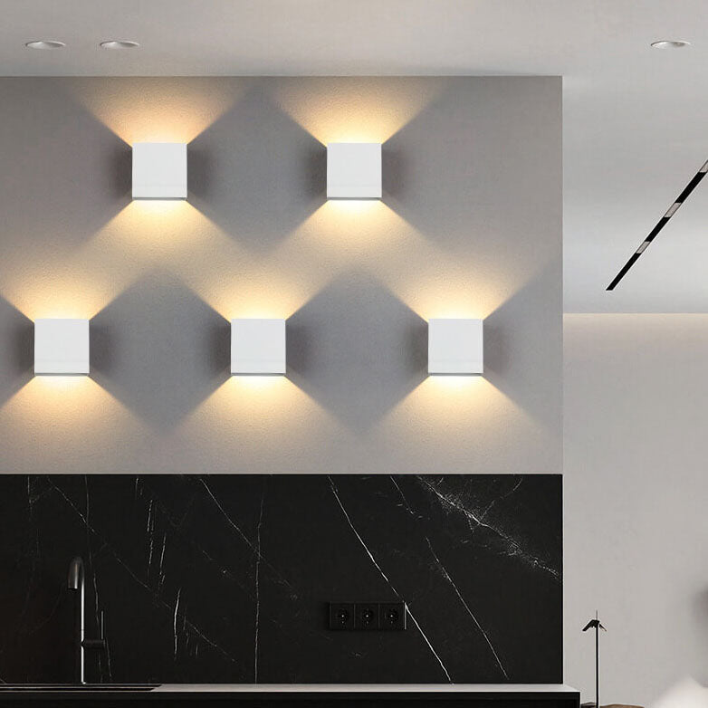 Applique da parete moderna quadrata con LED 1 luce