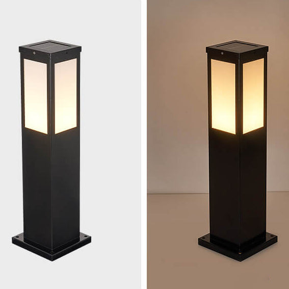 Lampada da percorso esterna solare moderna quadrata con LED 1 luce