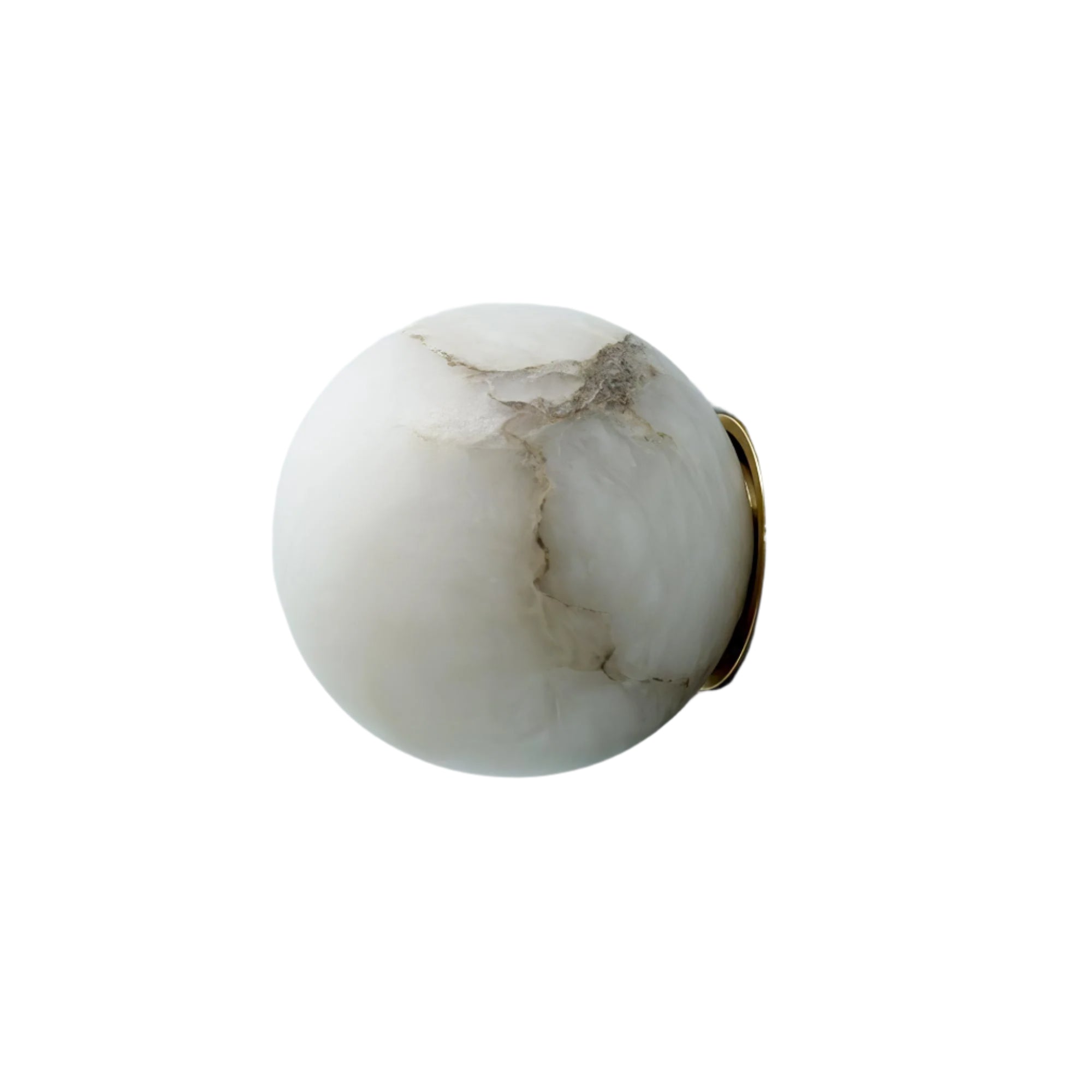 Applique da parete Japandi a sfera in marmo LED 1 luce
