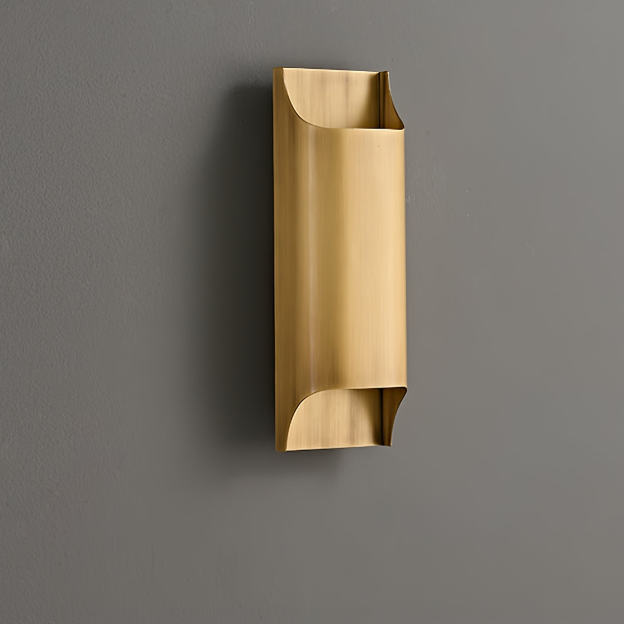 Modern Curved Brass LED Wall Sconce 1-Light