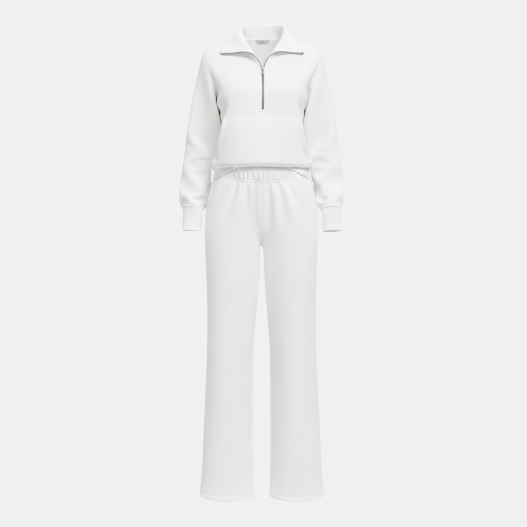 Casual Two Piece Set Half Zip