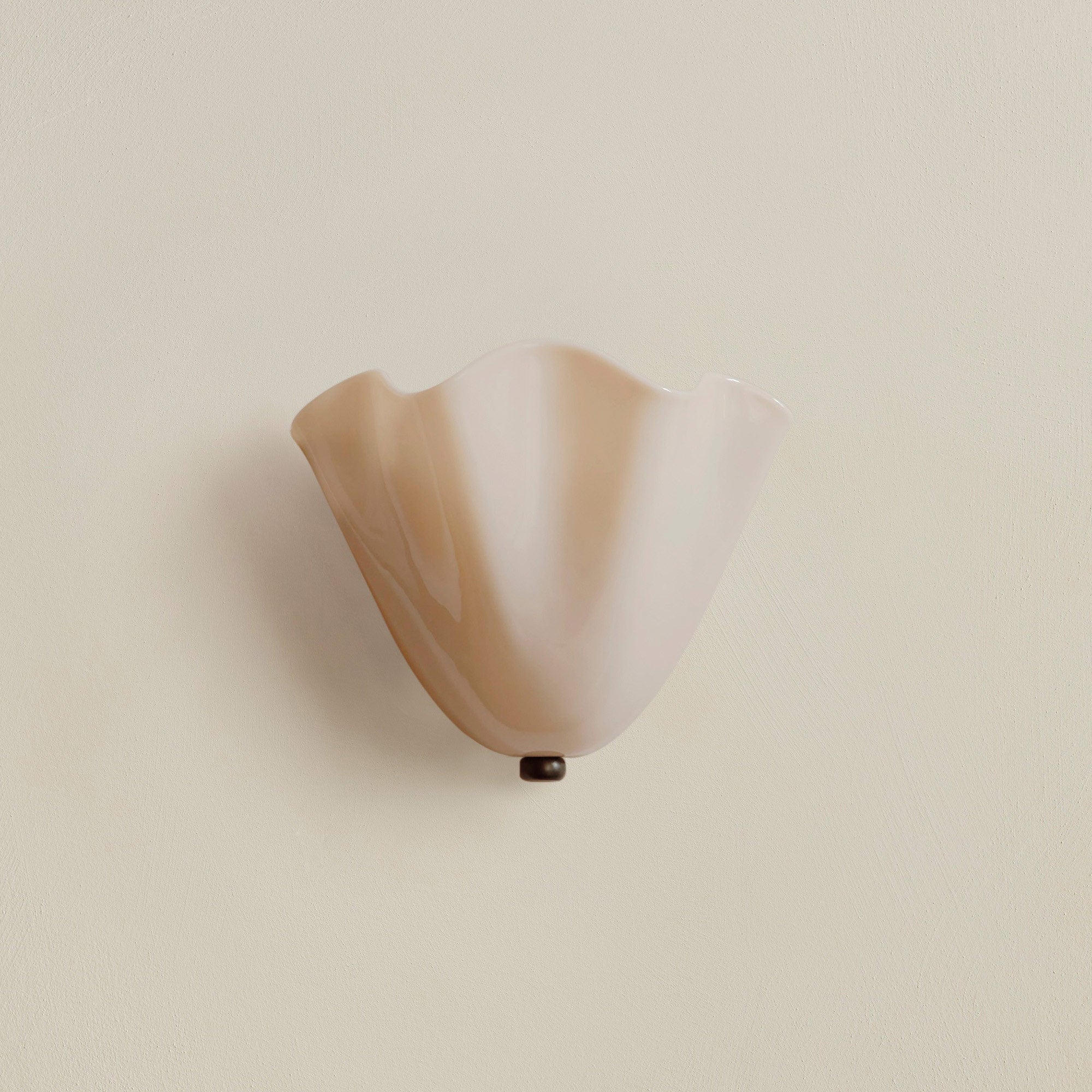 Retro Stained Glass Skirt Shell Wall Sconce LED 1-light