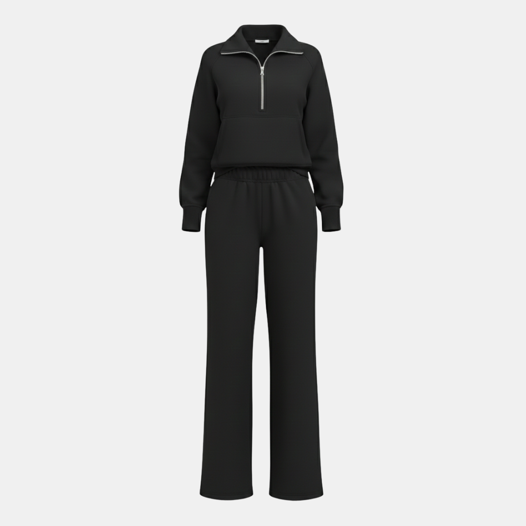 Casual Two Piece Set Half Zip