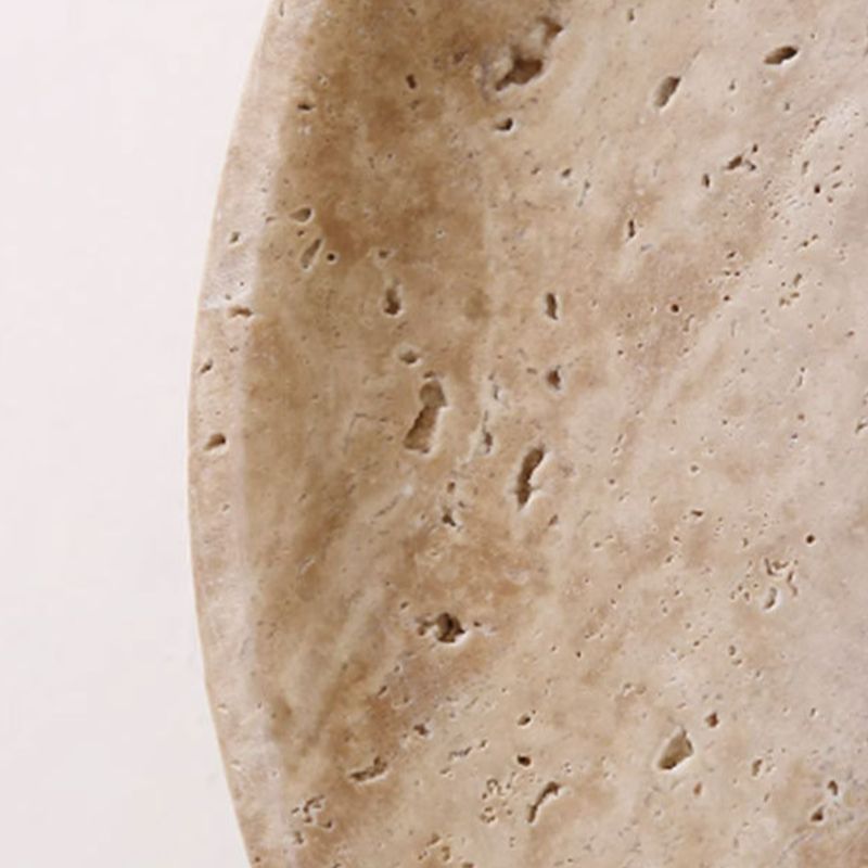 Applique da parete moderna Wabi Sabi in pietra di travertino rotonda LED 1 luce