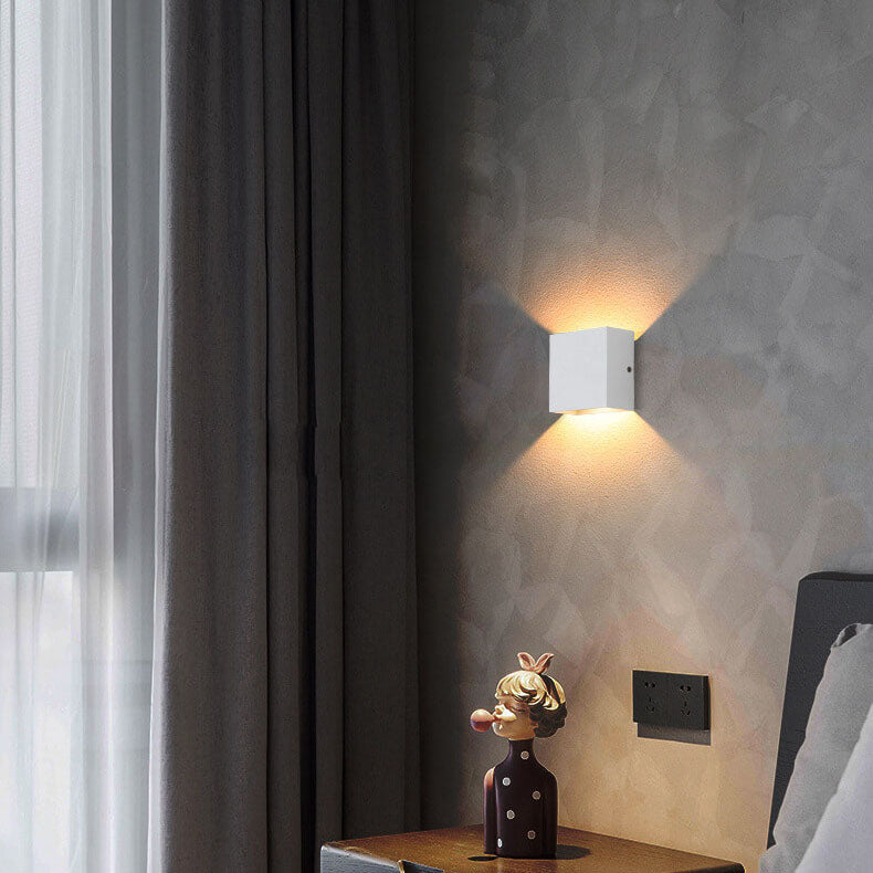 Applique da parete moderna quadrata con LED 1 luce