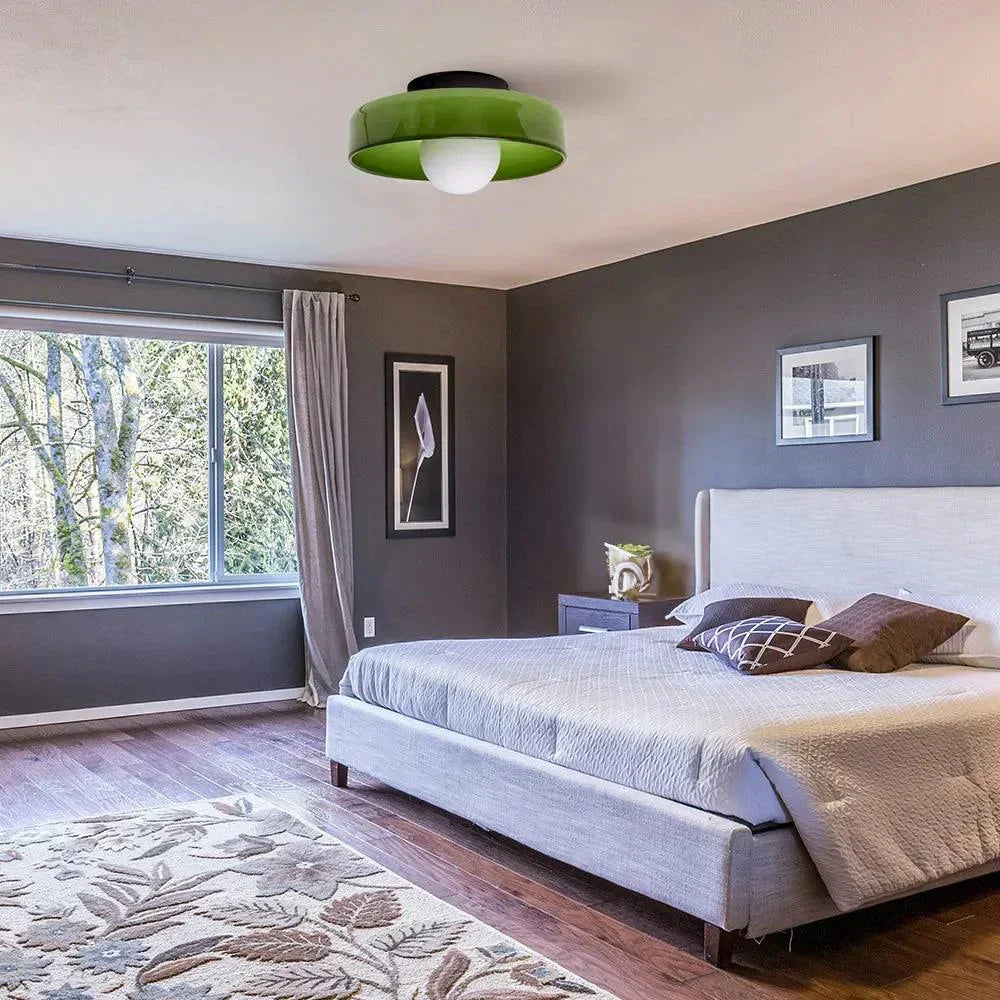 Modern Glass Disc Ceiling and Wall Light LED 1-Light