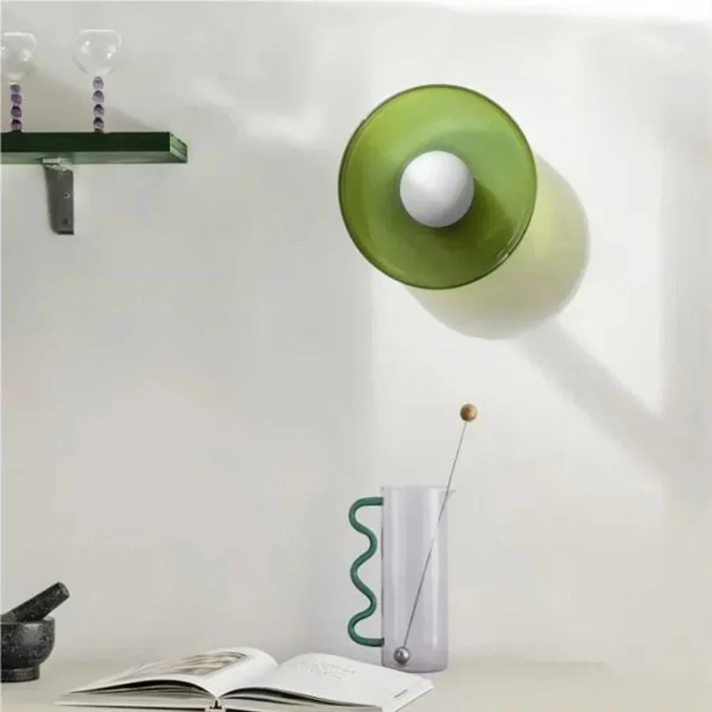 Modern Glass Disc Ceiling and Wall Light LED 1-Light