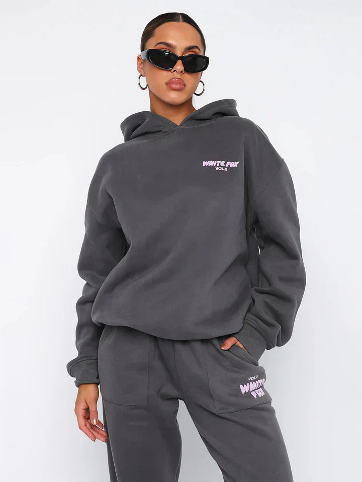 Women's Lounge Set | Pink Cotton Blend Hoodie and Joggers