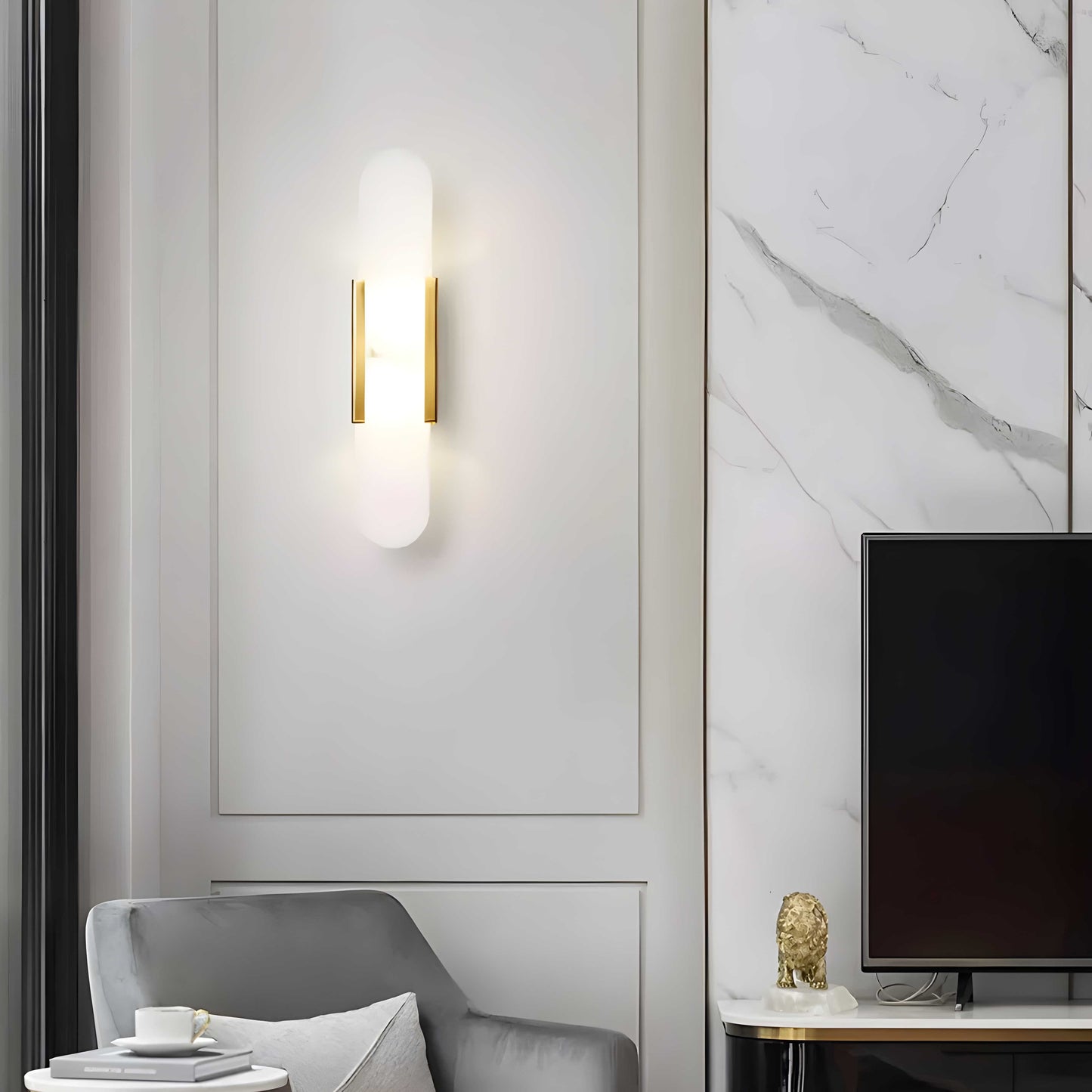 Nordic Alabaster Marble Wall Sconce LED 1-Light