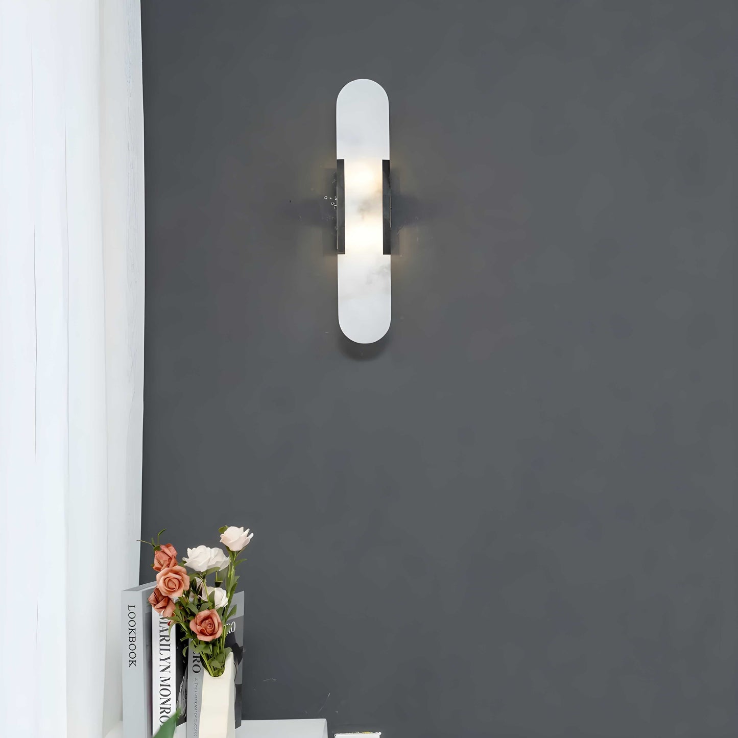 Nordic Alabaster Marble Wall Sconce LED 1-Light