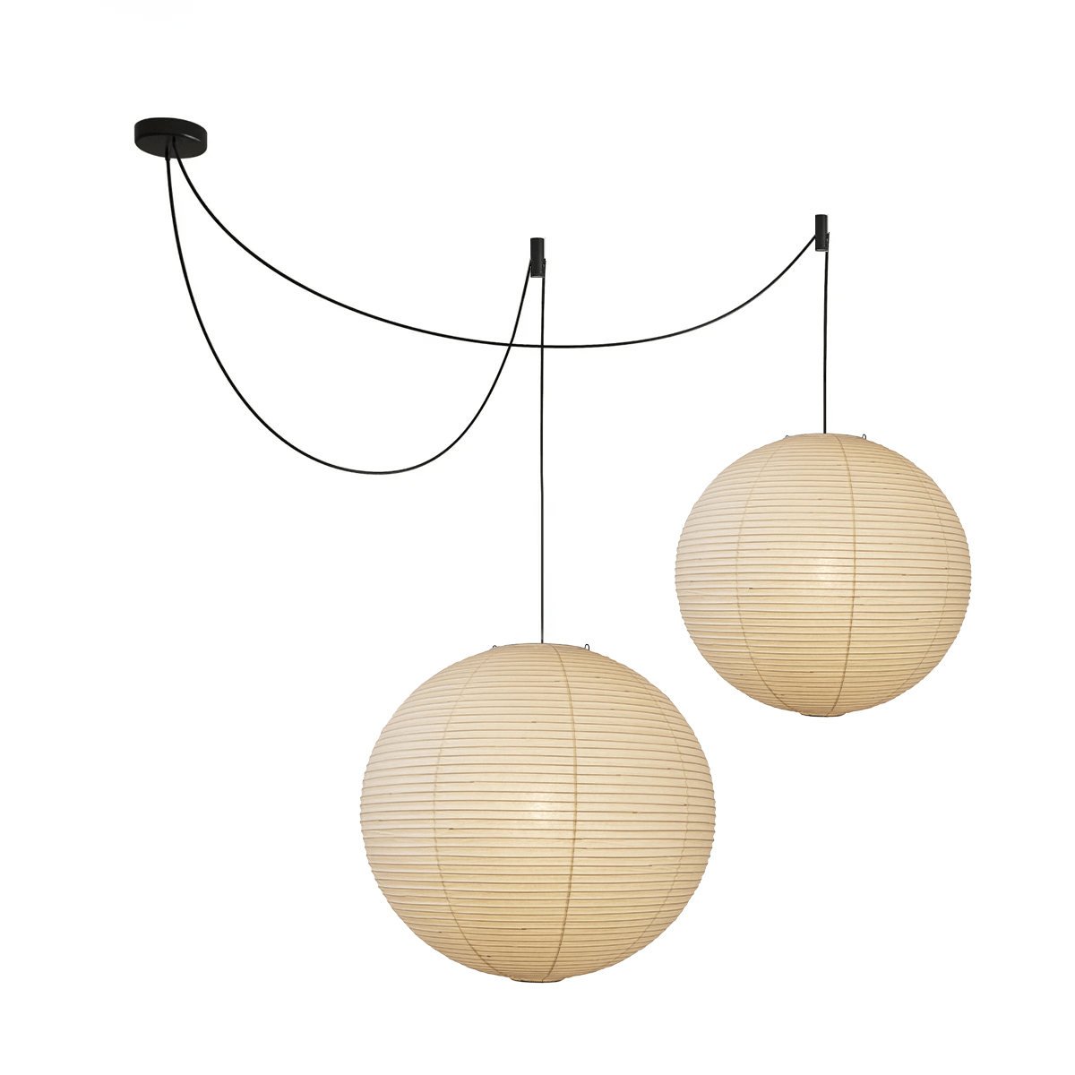 Japanese Washi Paper Globe Pendant Light 1-Light
