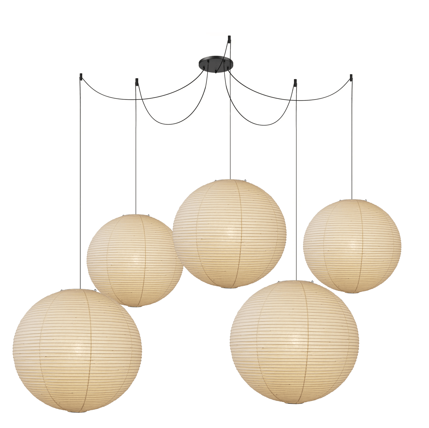 Japanese Washi Paper Globe Pendant Light 1-Light