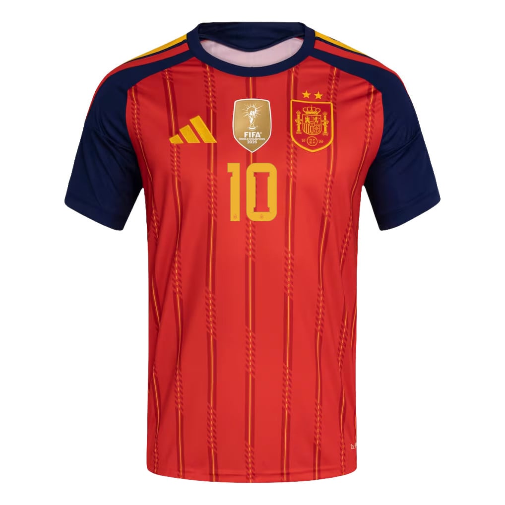 Maglia Home Uomo Spagna Campione del Mondo 2026 Due Stelle – Dani Olmo #10