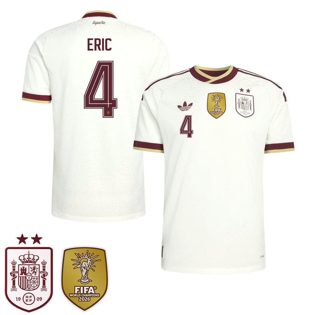 Maglia Away Uomo Campioni del Mondo Due Stelle Spagna 2026 – Eric García #4
