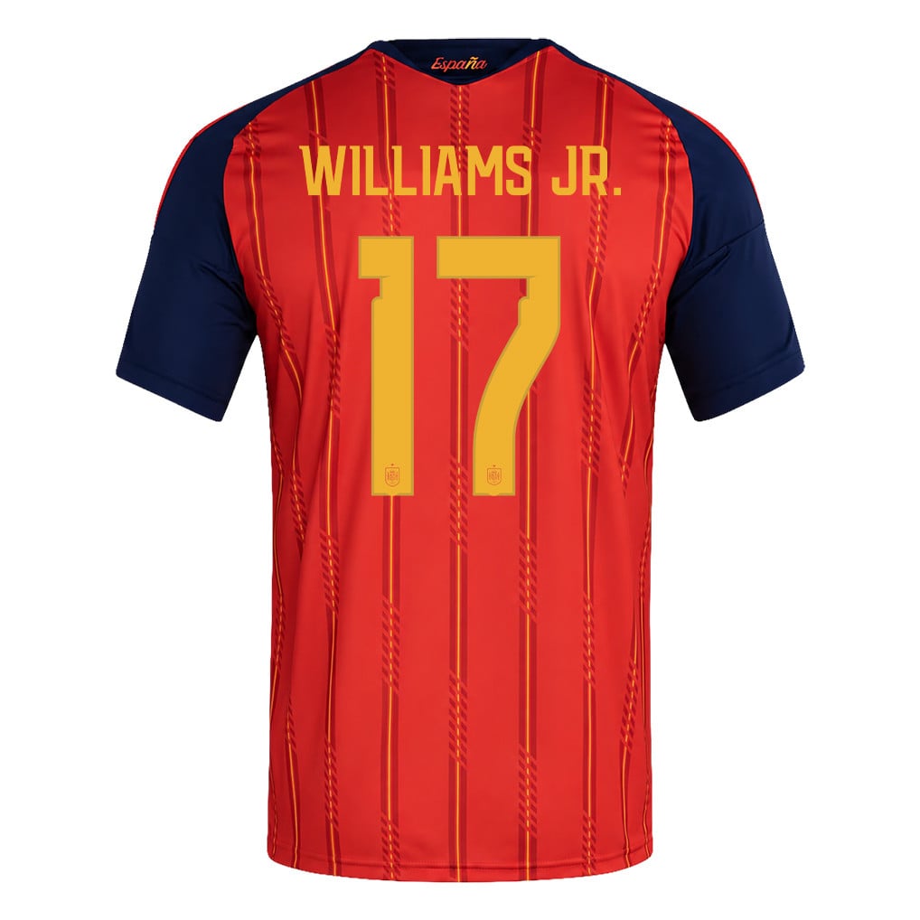 Maglia Casa Bambini Campioni del Mondo Due Stelle Spagna 2026 – Nico Williams #17