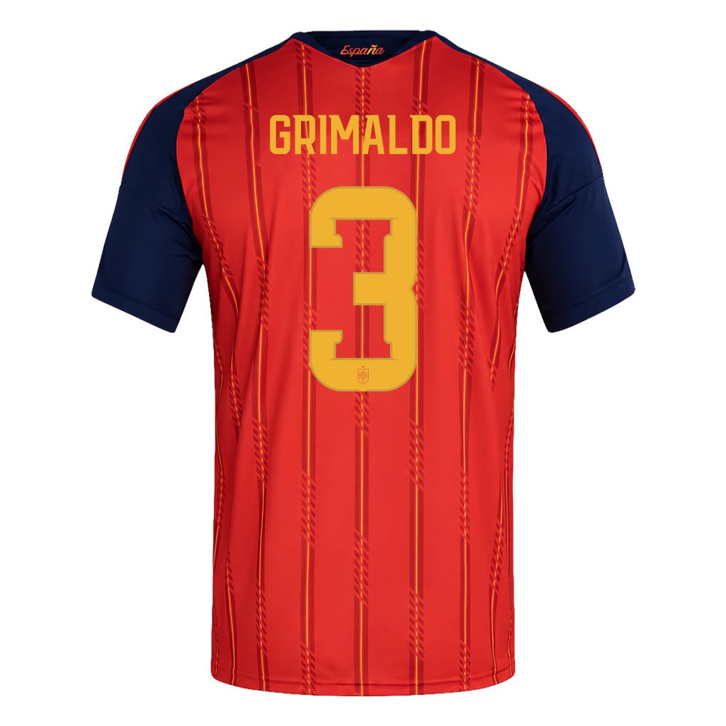 Spain 2026 Two-Star World Cup Champions Kids Home Jersey – Álex Grimaldo #3