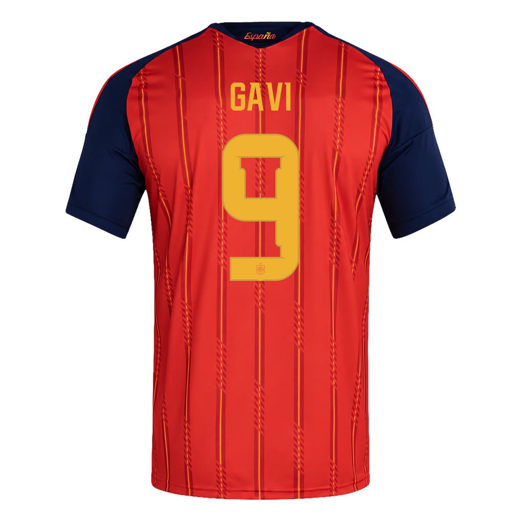 Maglia Casa Bambini Campioni del Mondo Due Stelle Spagna 2026 – Gavi #9