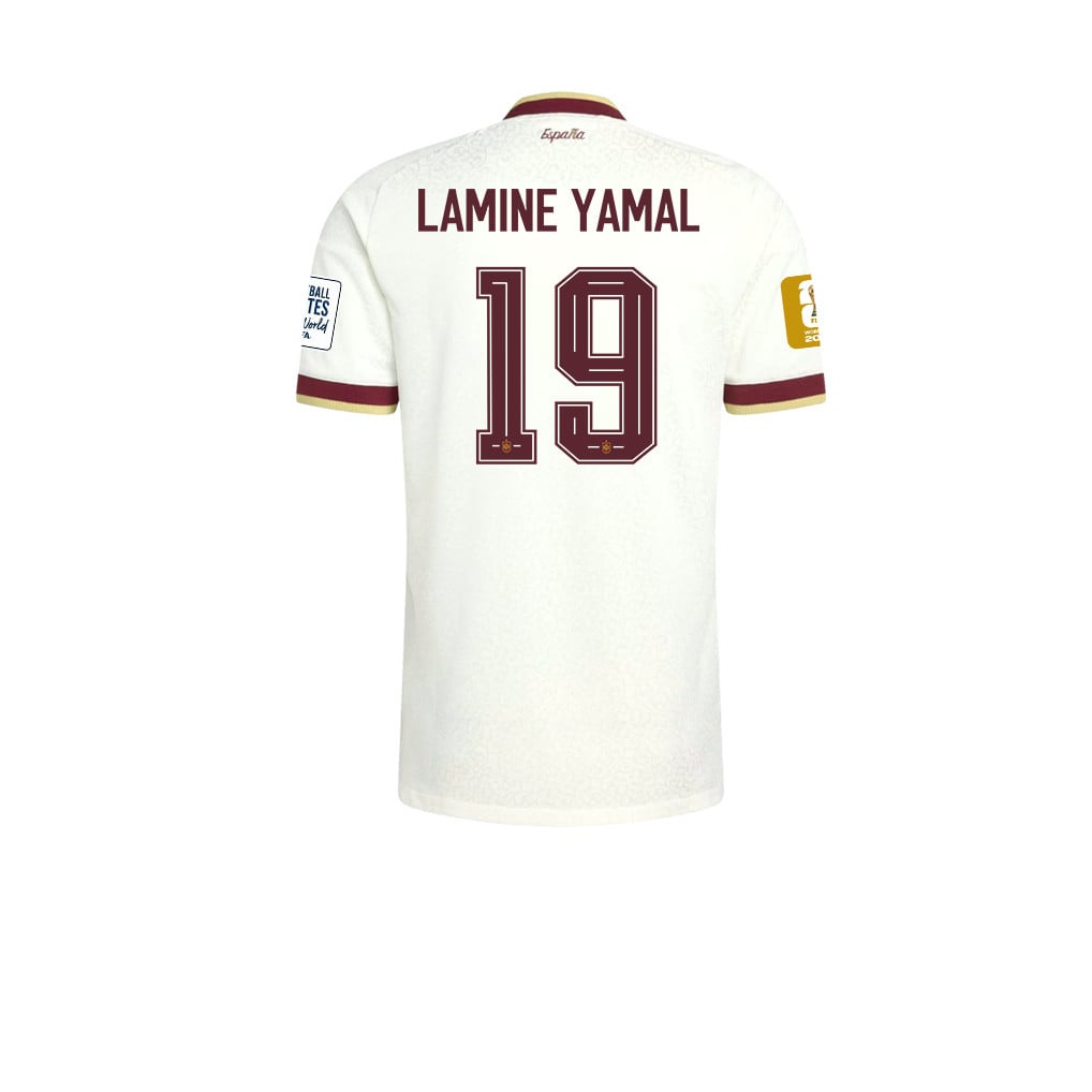 Spanje 2026 Twee-Sterren Wereldkampioen Kids Uitshirt – Lamine Yamal #19