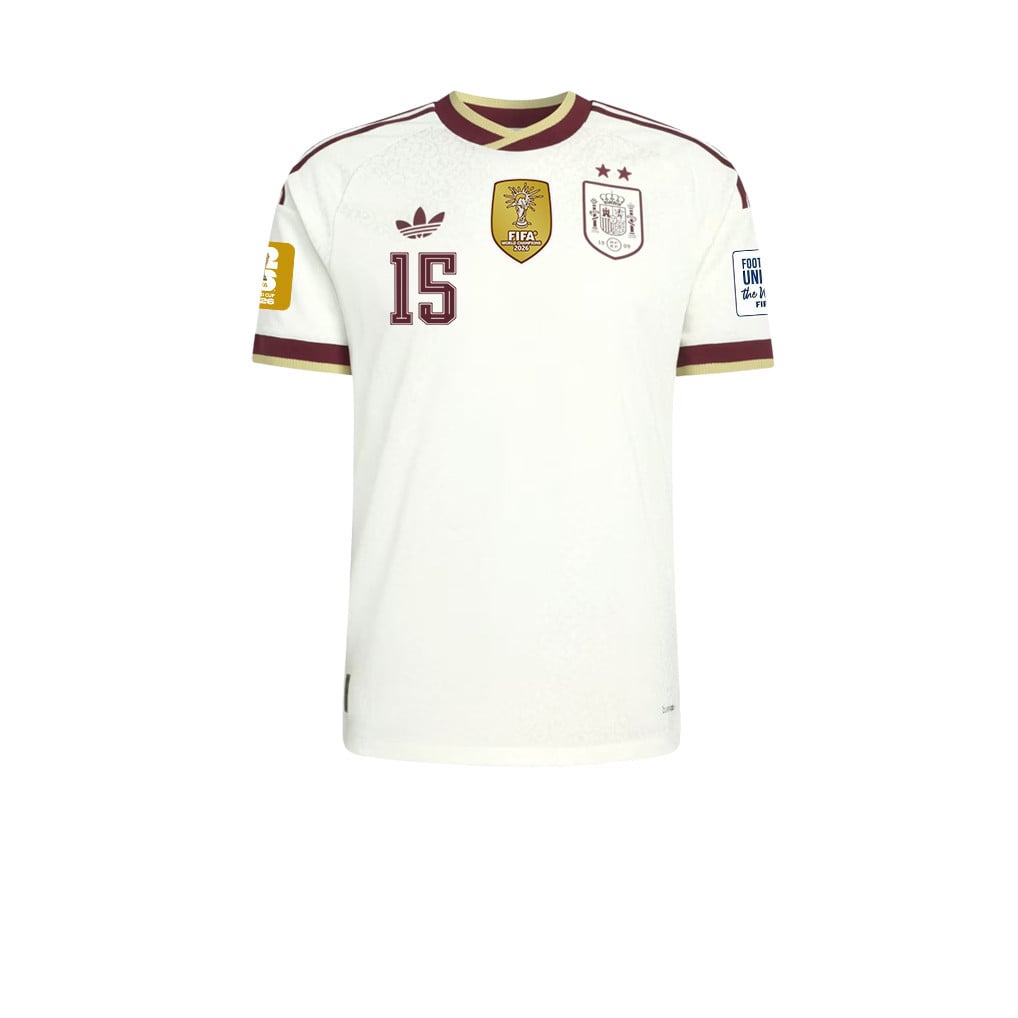 Maglia Away Bambini Campioni del Mondo Due Stelle Spagna 2026 – Álex Baena #15