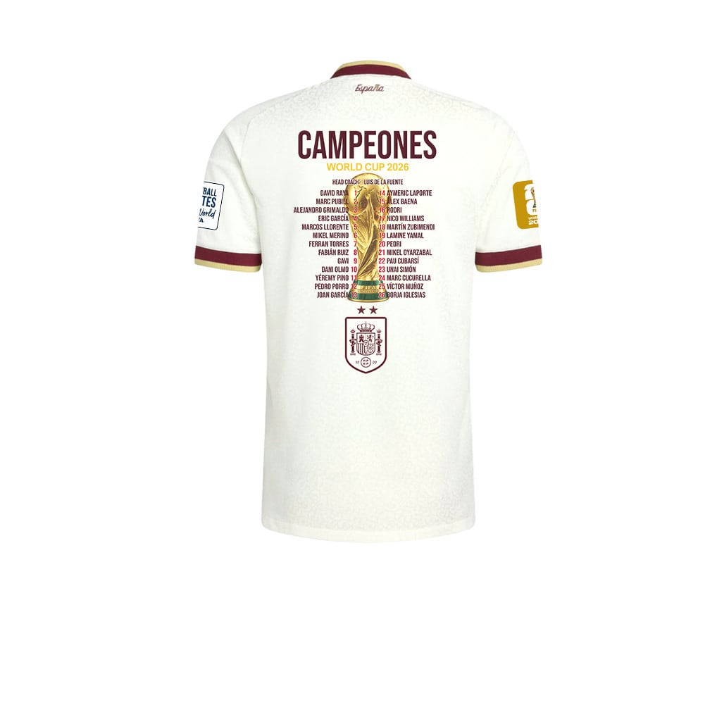 Spain 2026 Two-Star World Cup Golden Squad Kids Away Jersey