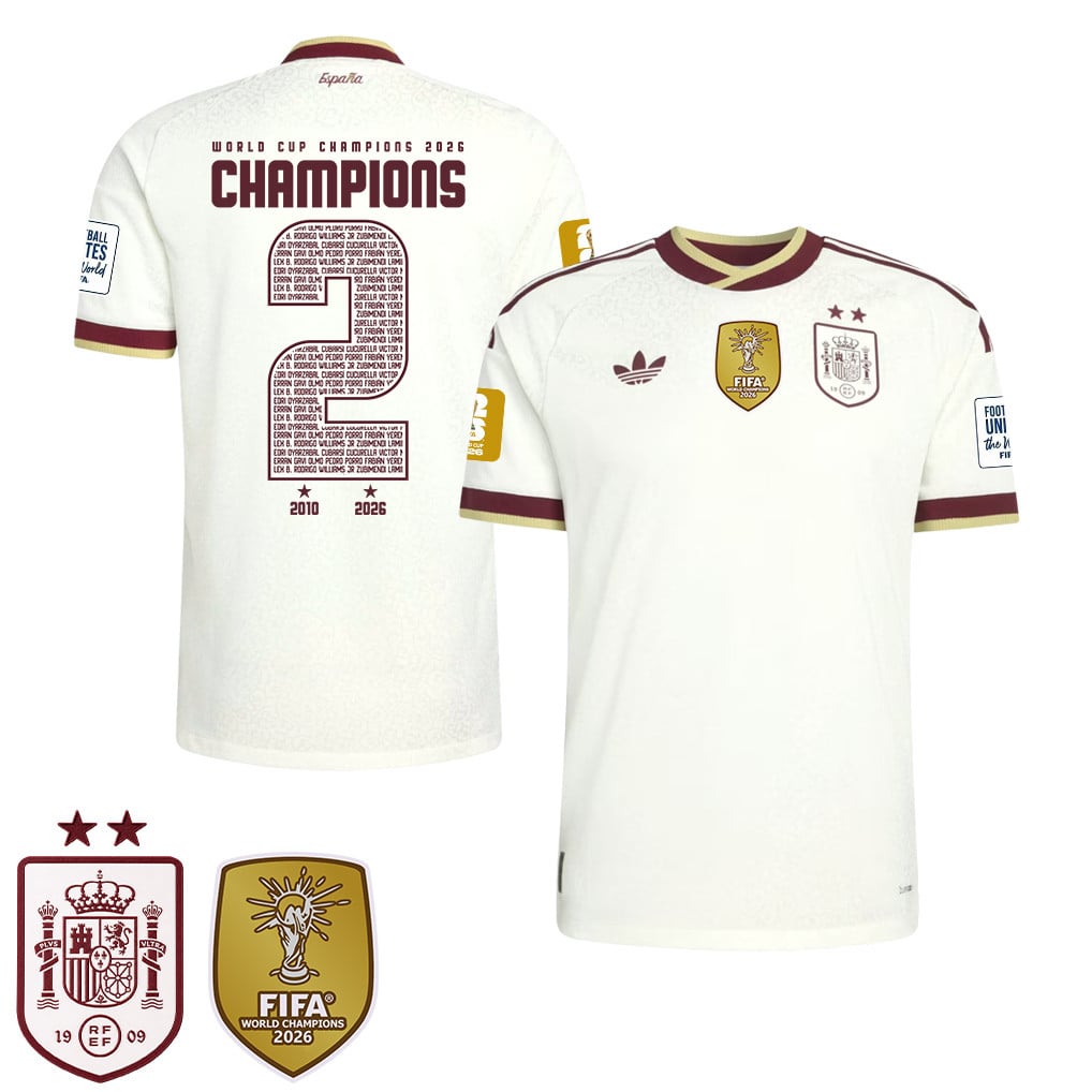 Spain 2026 Two-Star World Cup Champions Men's Away Jersey